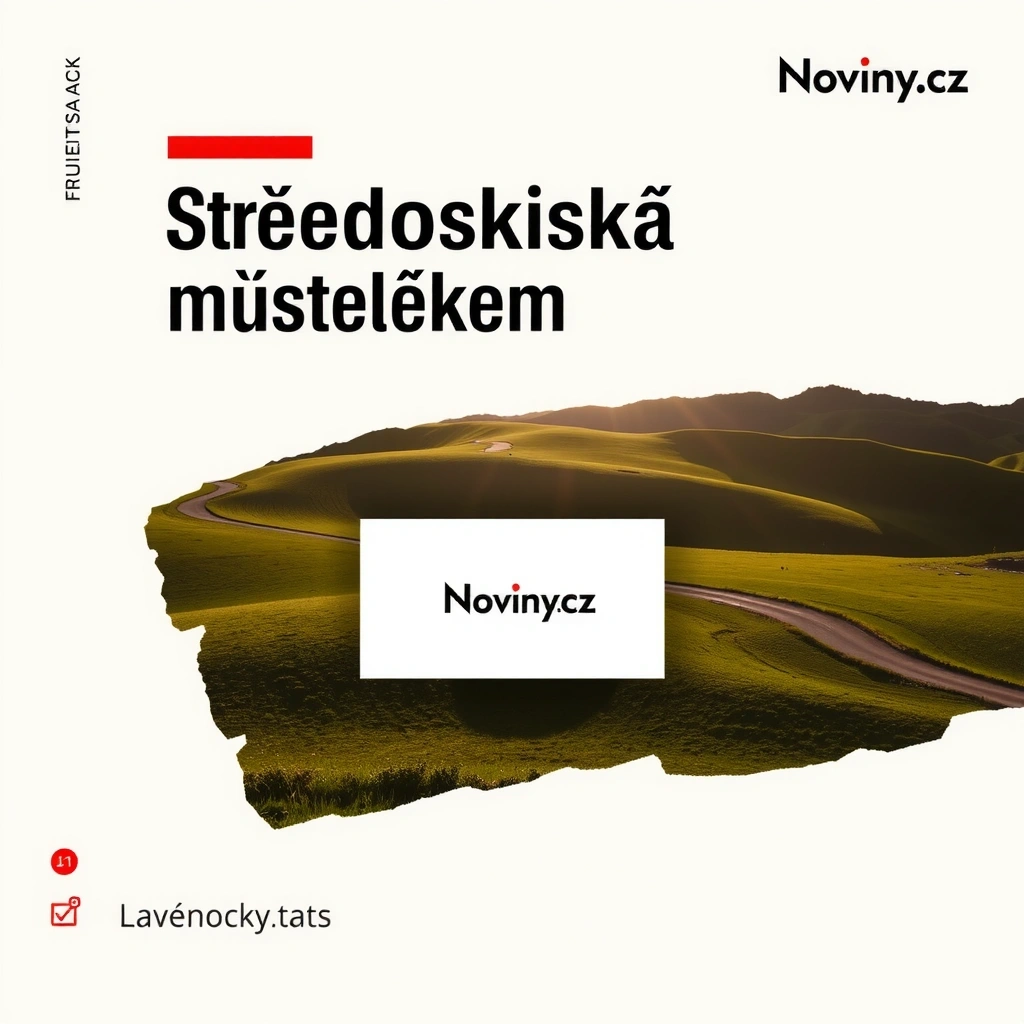 Středočeská krajina s malým městečkem